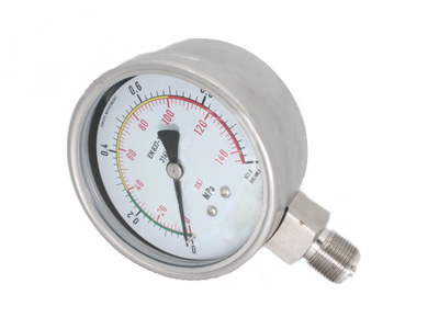 Y-B系列径向性不锈钢压力表